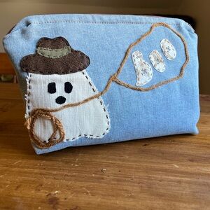 Handmade Makeup Bag with Cowboy Ghost
